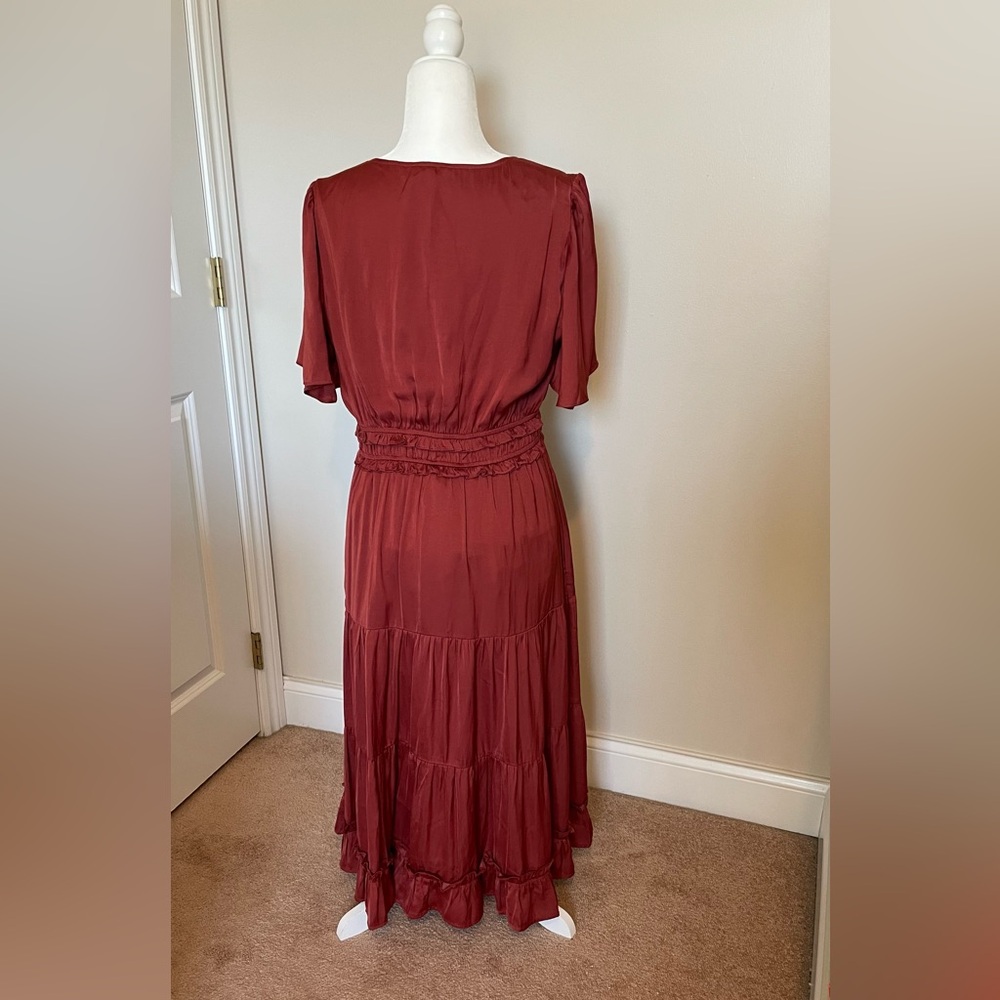 Tea n Rose Rust Midi Dress - Picture 4 of 12